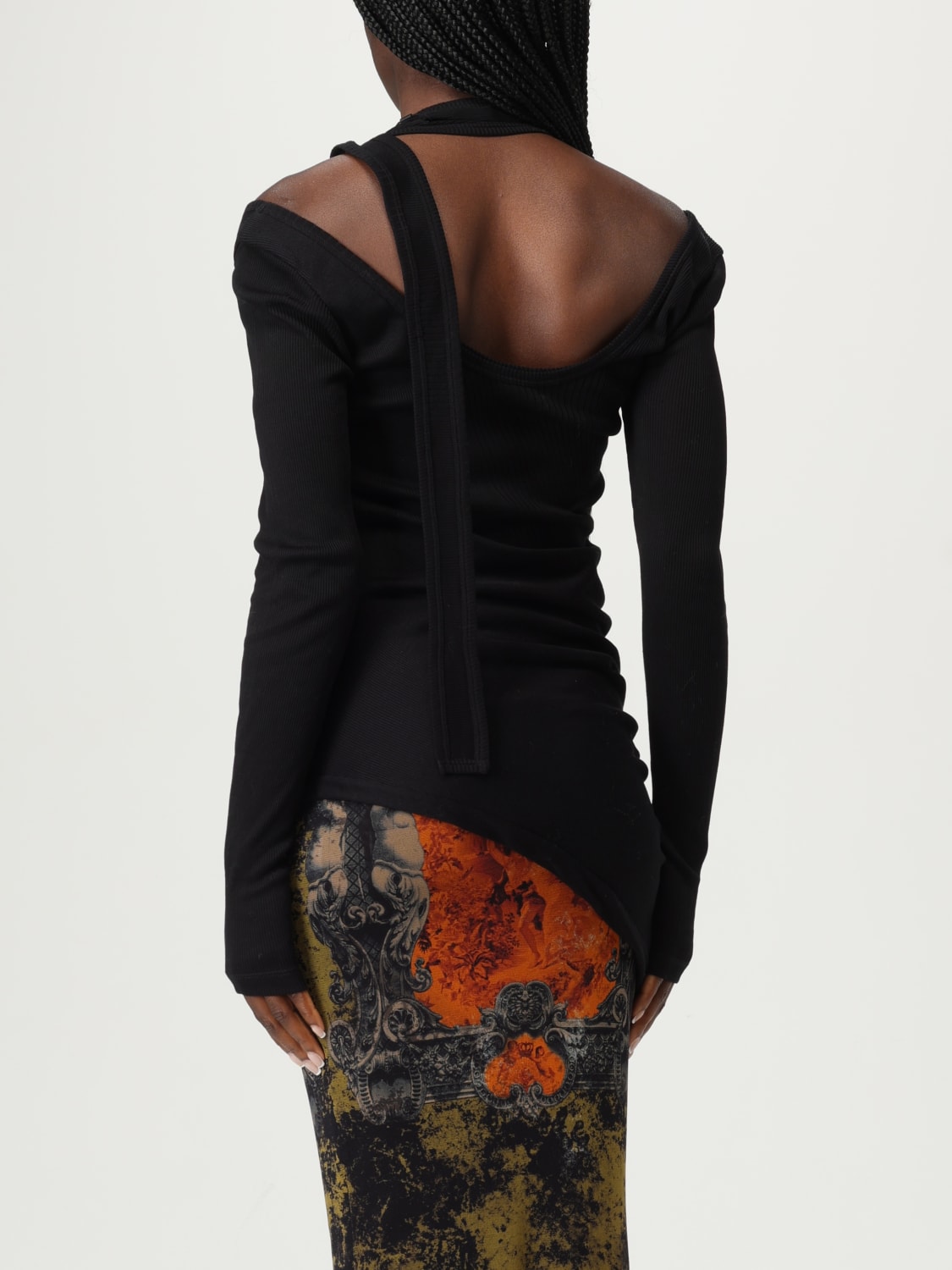 JEAN PAUL GAULTIER TOP: T-shirt femme Jean Paul Gaultier, Noir - Img 3