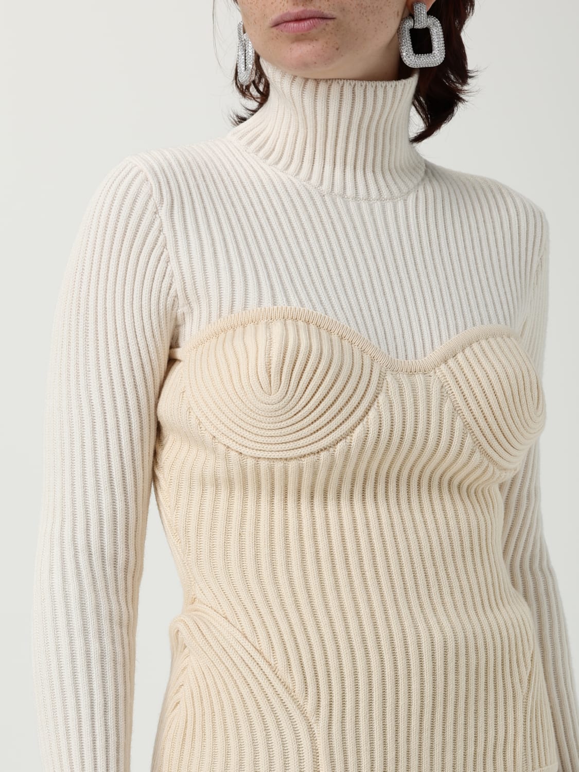 JEAN PAUL GAULTIER SWEATER: Sweatshirt woman Jean Paul Gaultier, White - Img 5