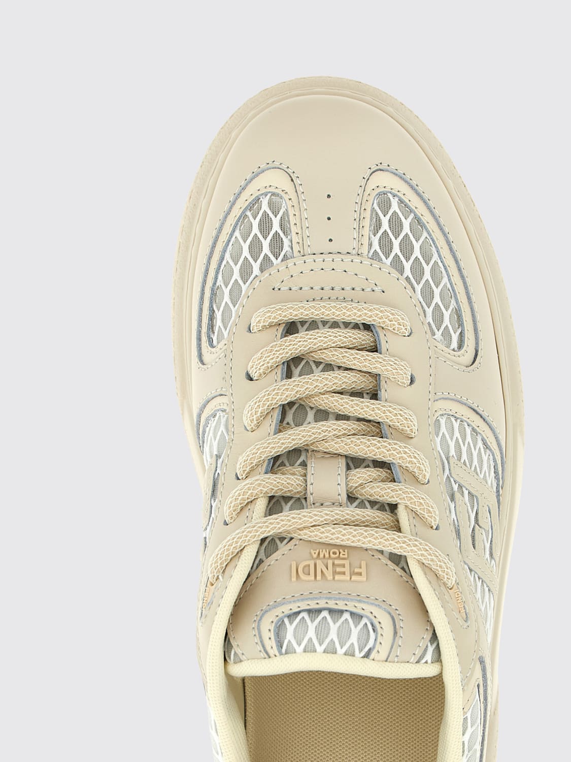 FENDI BASKETS: Baskets femme Fendi, Beige - Img 4