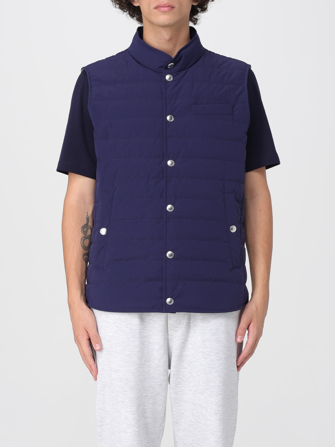 BRUNELLO CUCINELLI SUIT VEST: Jacket men Brunello Cucinelli, Blue - Img 1