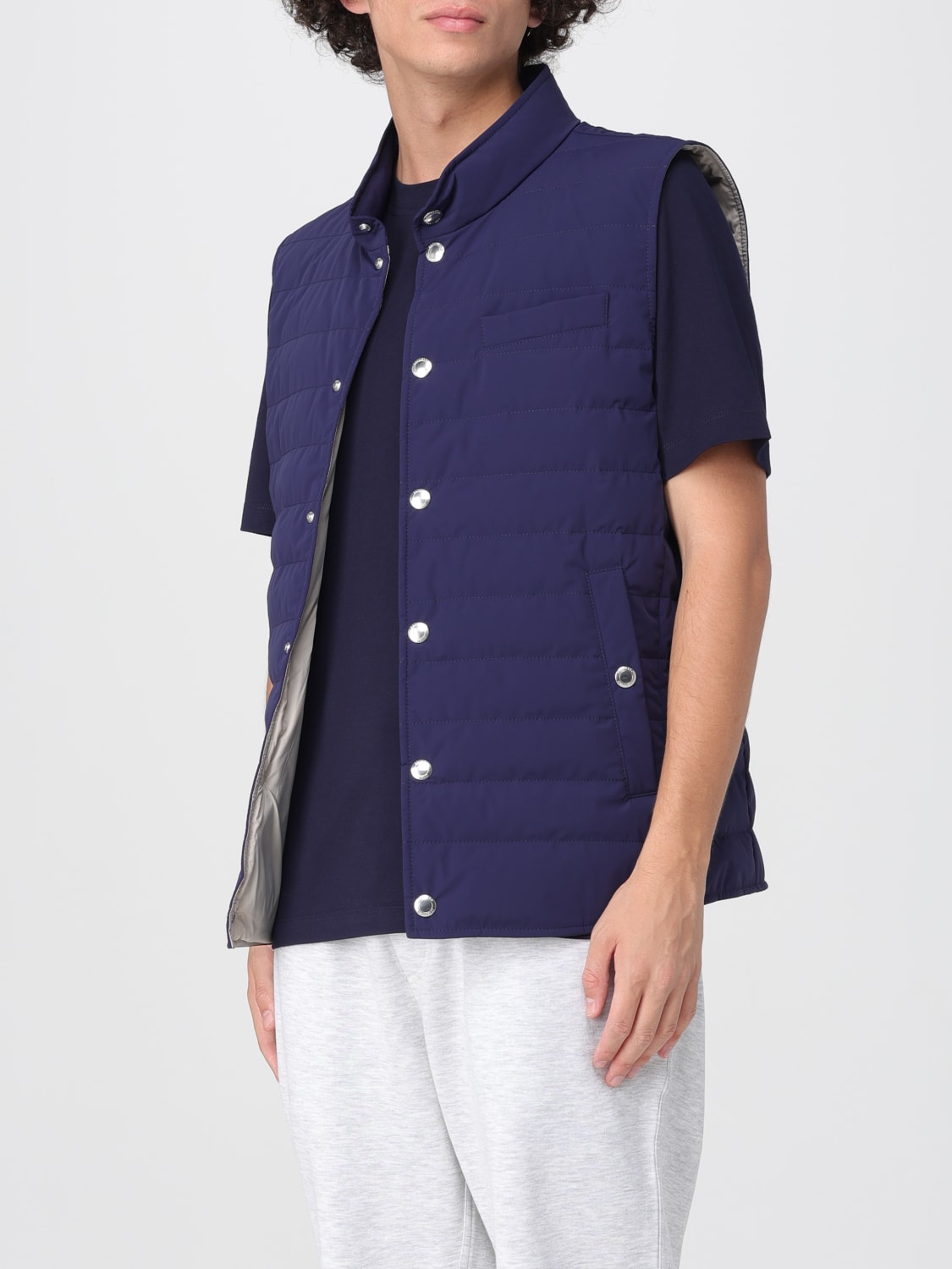 BRUNELLO CUCINELLI SUIT VEST: Jacket men Brunello Cucinelli, Blue - Img 4