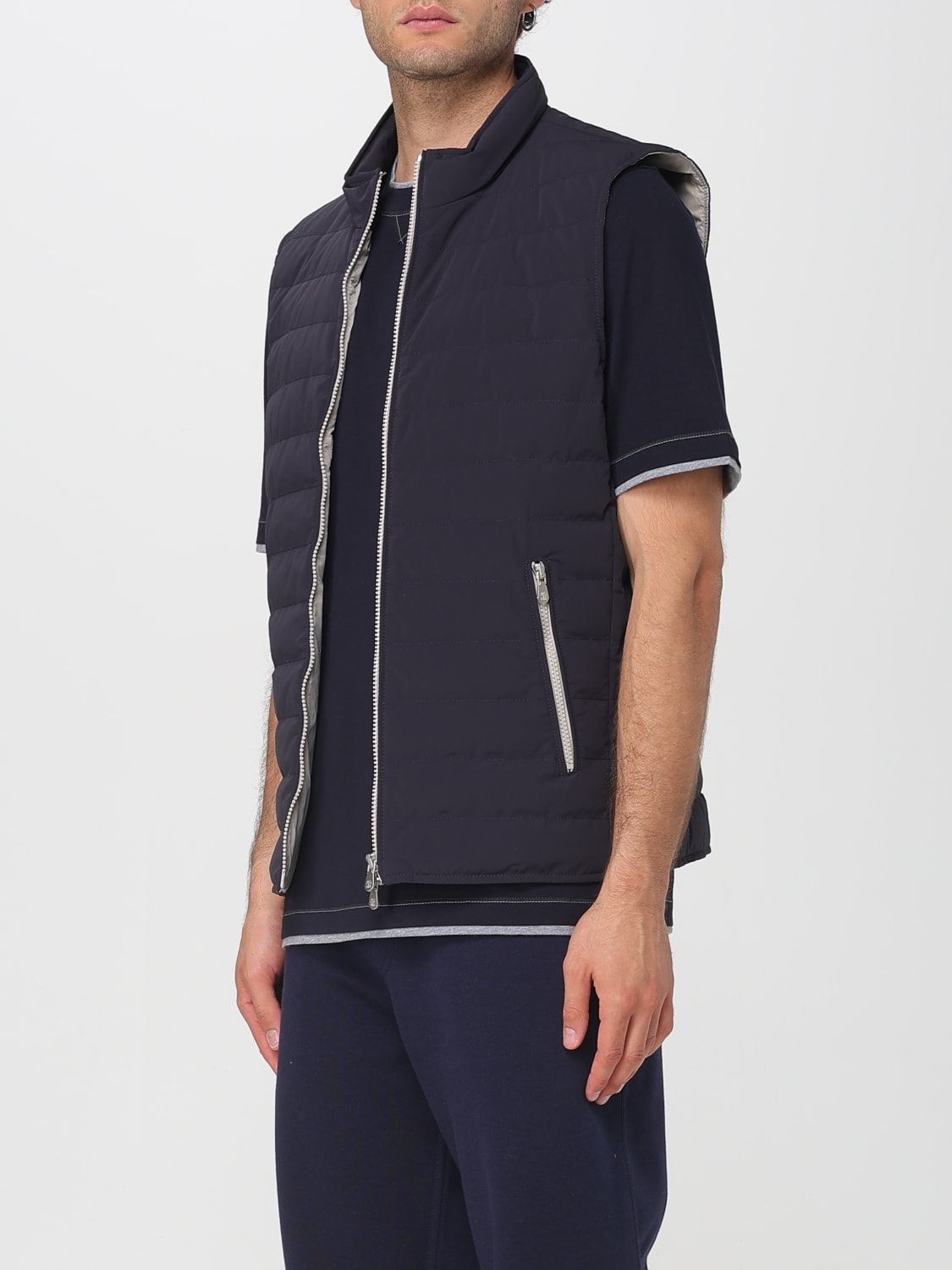 BRUNELLO CUCINELLI SUIT VEST: Jacket men Brunello Cucinelli, Blue - Img 4