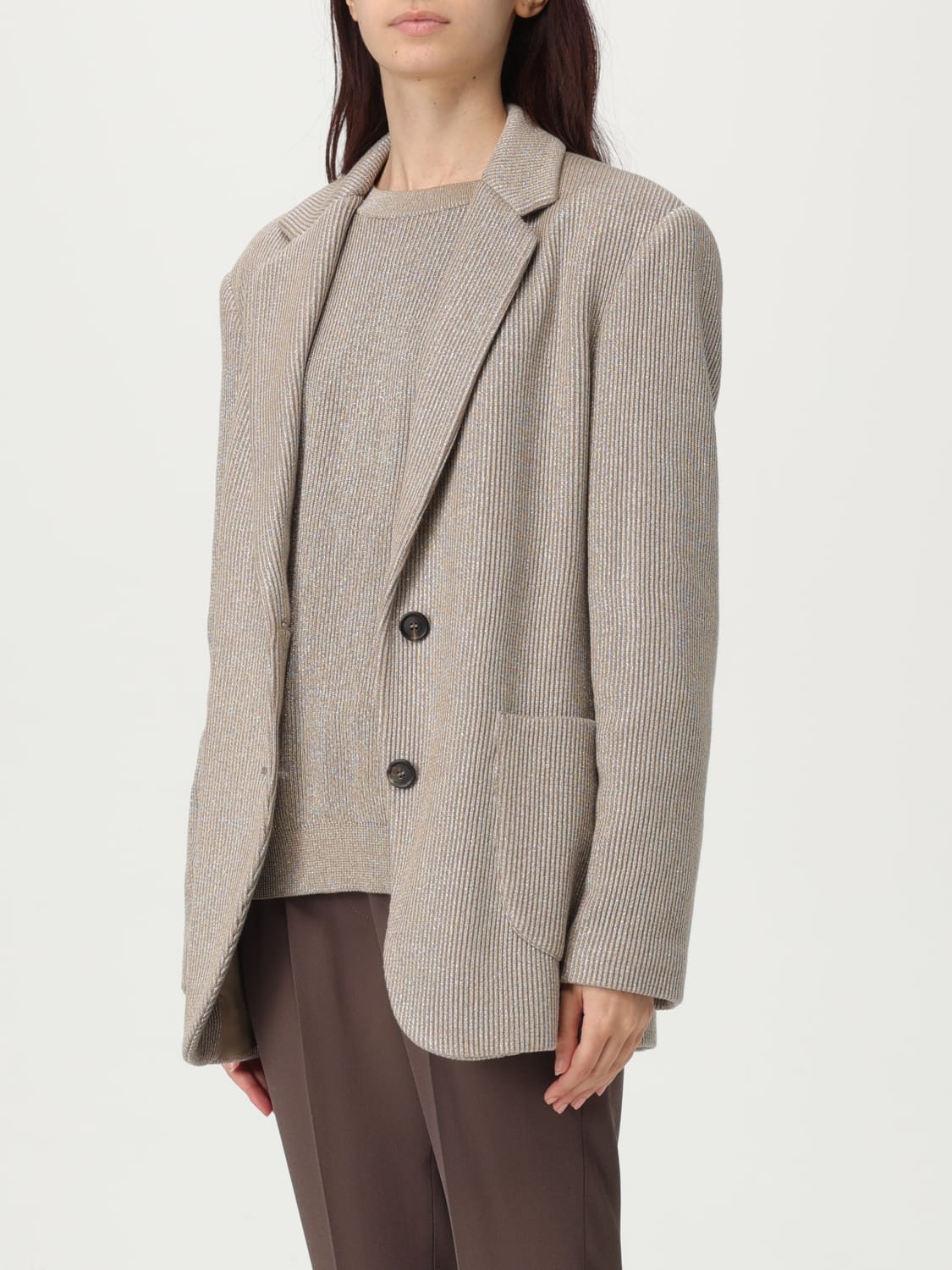 BRUNELLO CUCINELLI CHAQUETA: Chaqueta mujer Brunello Cucinelli, Marrón - Img 4