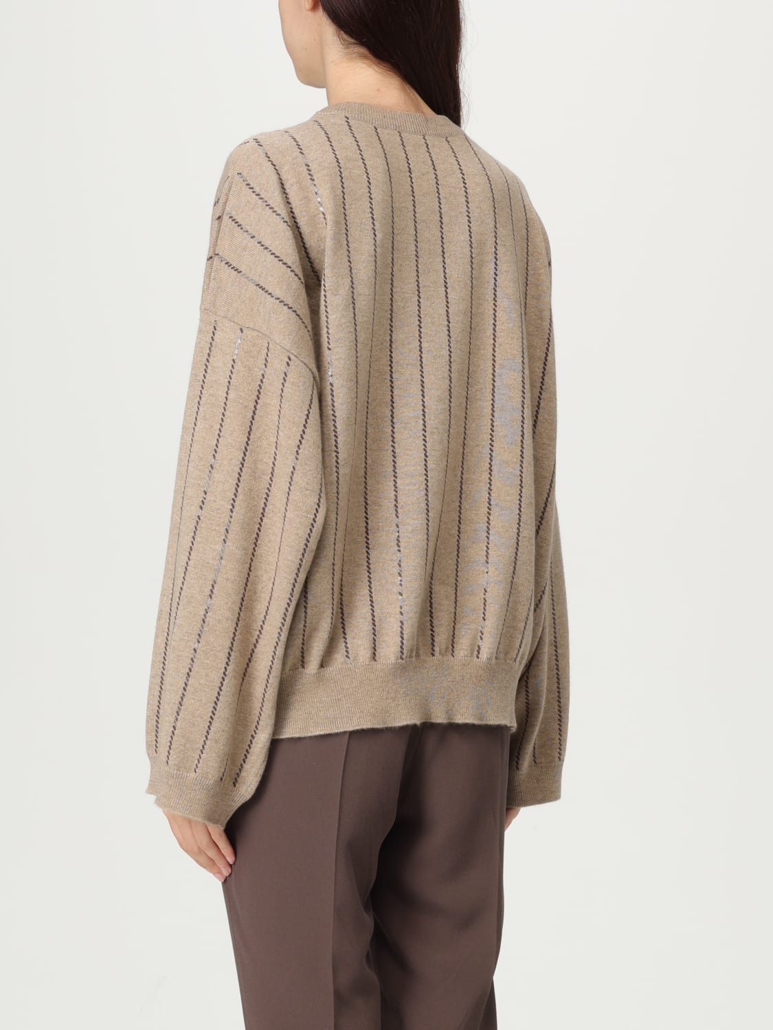 BRUNELLO CUCINELLI JERSEY: Jersey mujer Brunello Cucinelli, Marrón - Img 3