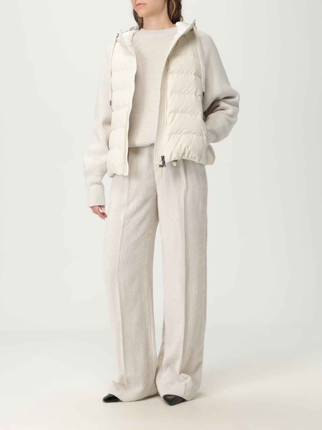 BRUNELLO CUCINELLI 毛衣: 毛衣 女士 Brunello Cucinelli, 珍珠色 - Img 2