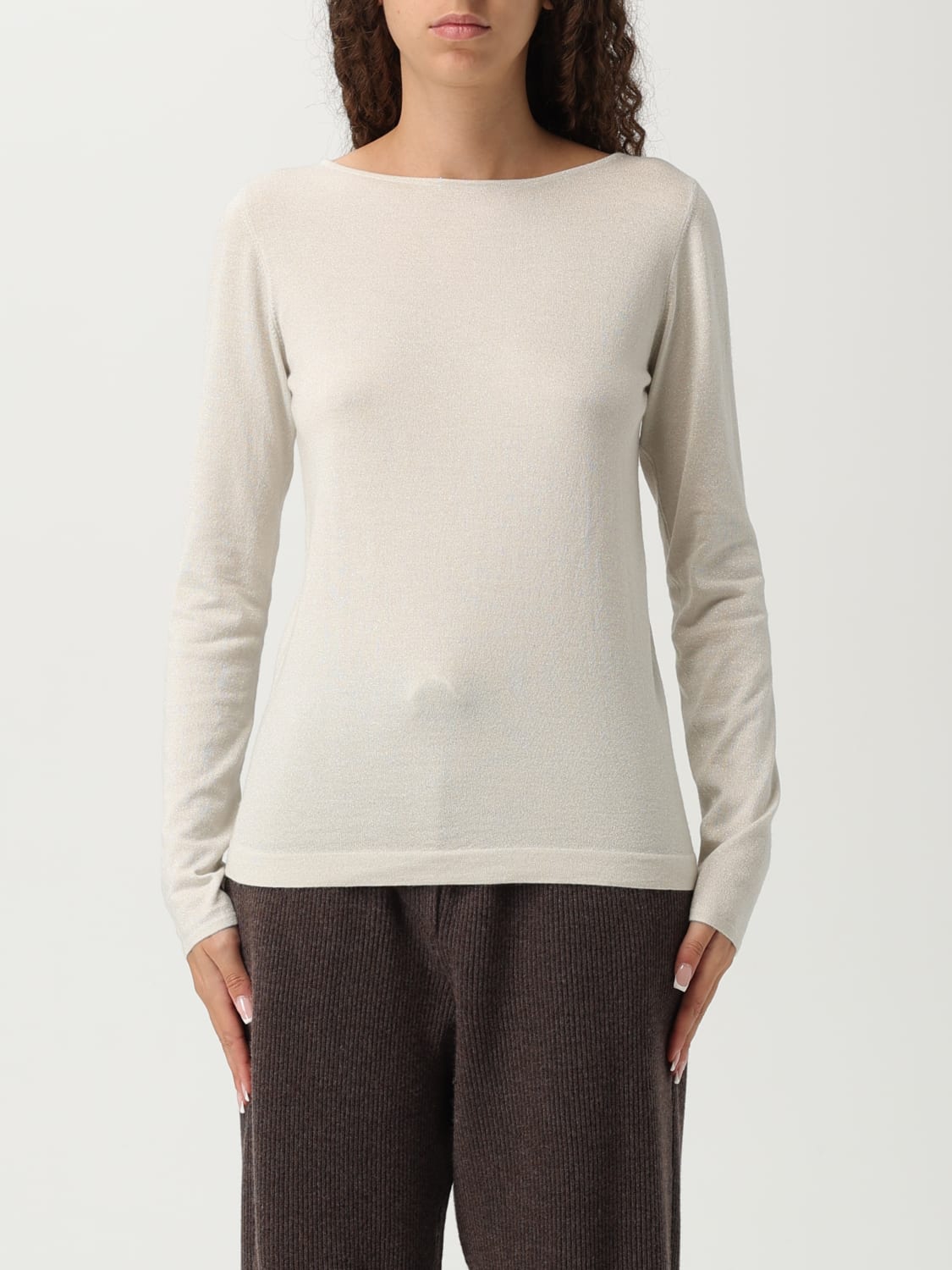 BRUNELLO CUCINELLI PULLOVER: Top damen Brunello Cucinelli, Weiß - Img 1