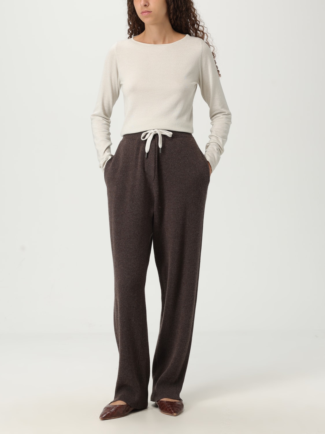 BRUNELLO CUCINELLI PULLOVER: Top damen Brunello Cucinelli, Weiß - Img 2