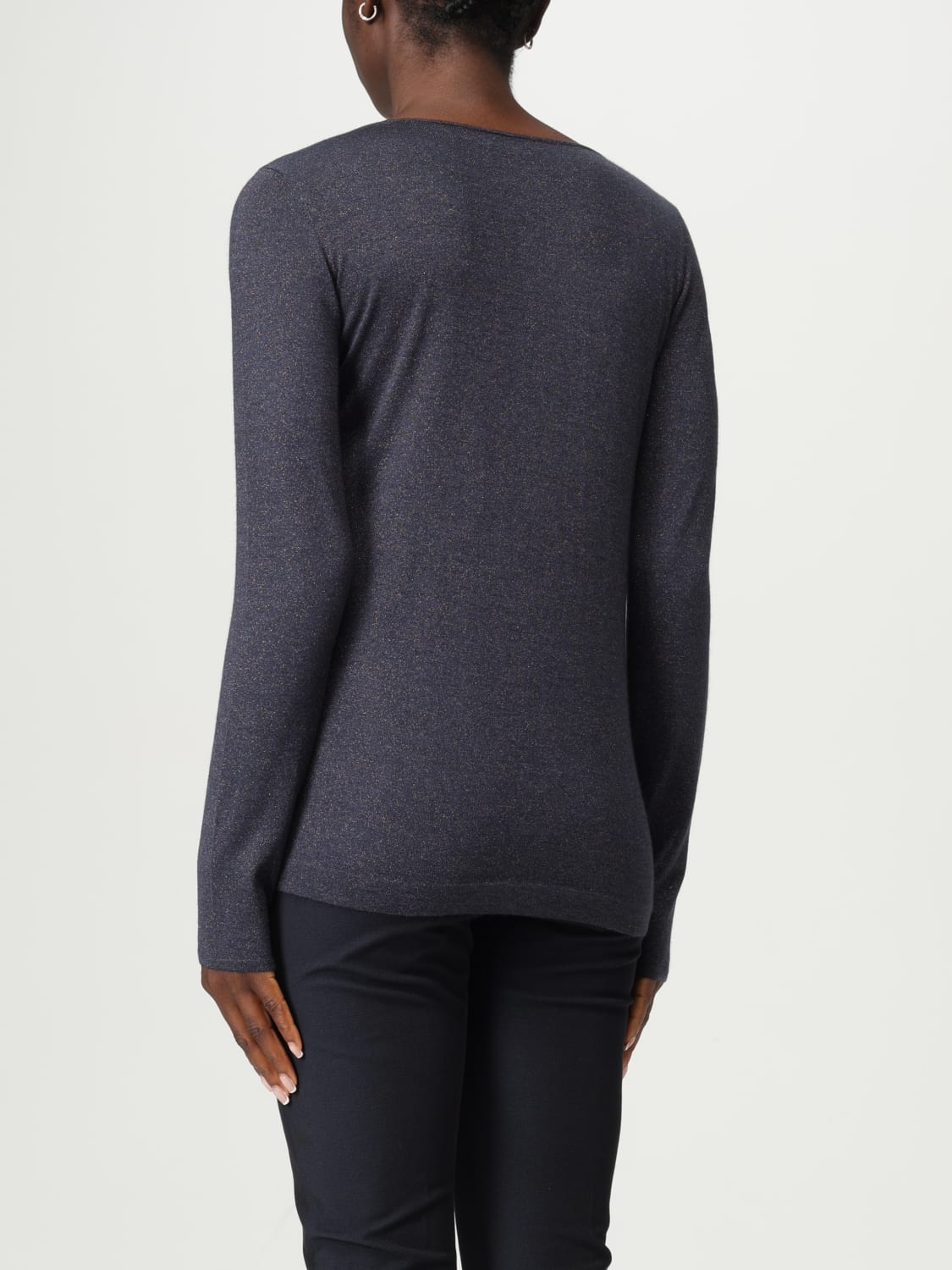 BRUNELLO CUCINELLI 毛衣: 上衣 女士 Brunello Cucinelli, 蓝色 - Img 2