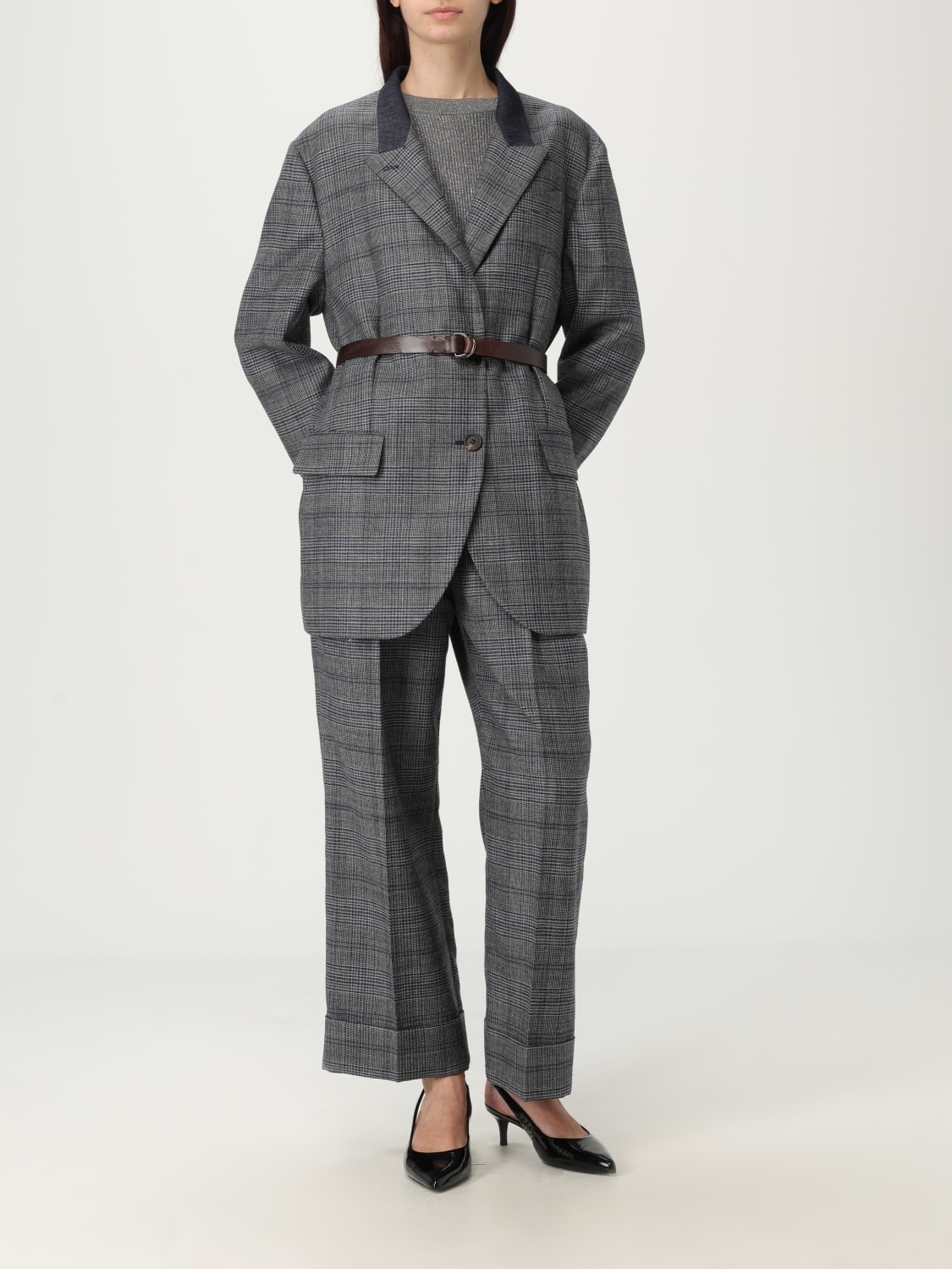 BRUNELLO CUCINELLI JACKET: Jacket woman Brunello Cucinelli, Blue - Img 2