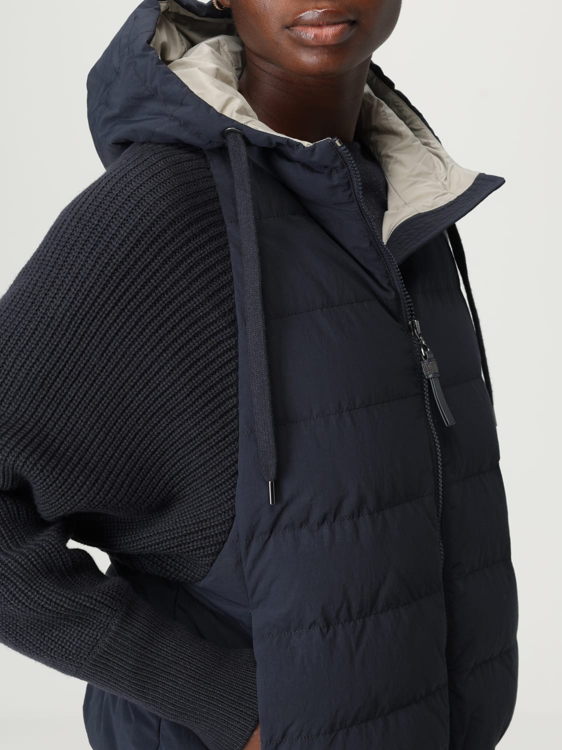 BRUNELLO CUCINELLI VESTE: Veste femme Brunello Cucinelli, Bleu - Img 4