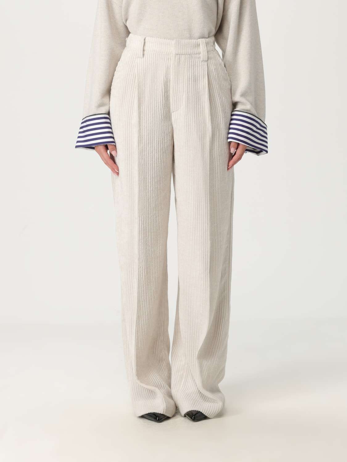 パンツ BRUNELLO CUCINELLI Woman Pants White MP516P9024 C4239 BRUNELLO CUCINELLI: Pants woman - White | Brunello Cucinelli