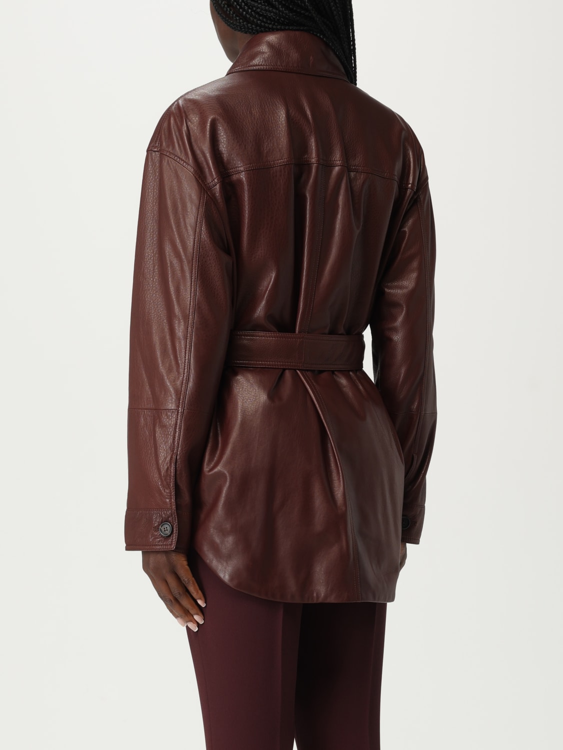 BRUNELLO CUCINELLI JACKET: Jacket woman Brunello Cucinelli, Burgundy - Img 3