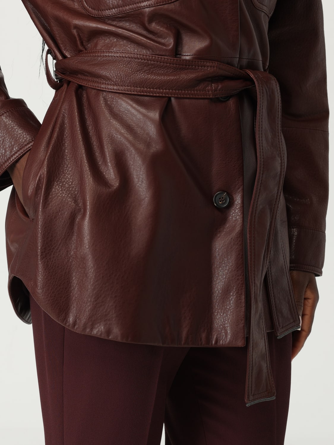BRUNELLO CUCINELLI JACKET: Jacket woman Brunello Cucinelli, Burgundy - Img 5