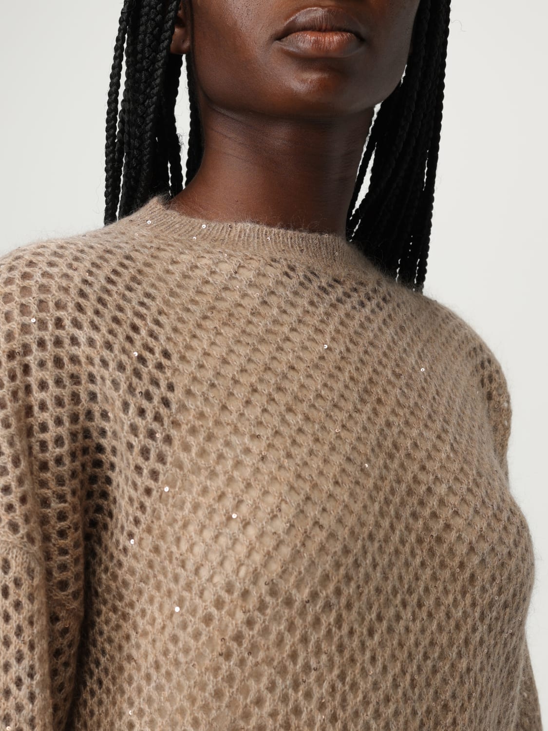 BRUNELLO CUCINELLI VESTIDO: Vestido mujer Brunello Cucinelli, Marrón - Img 4