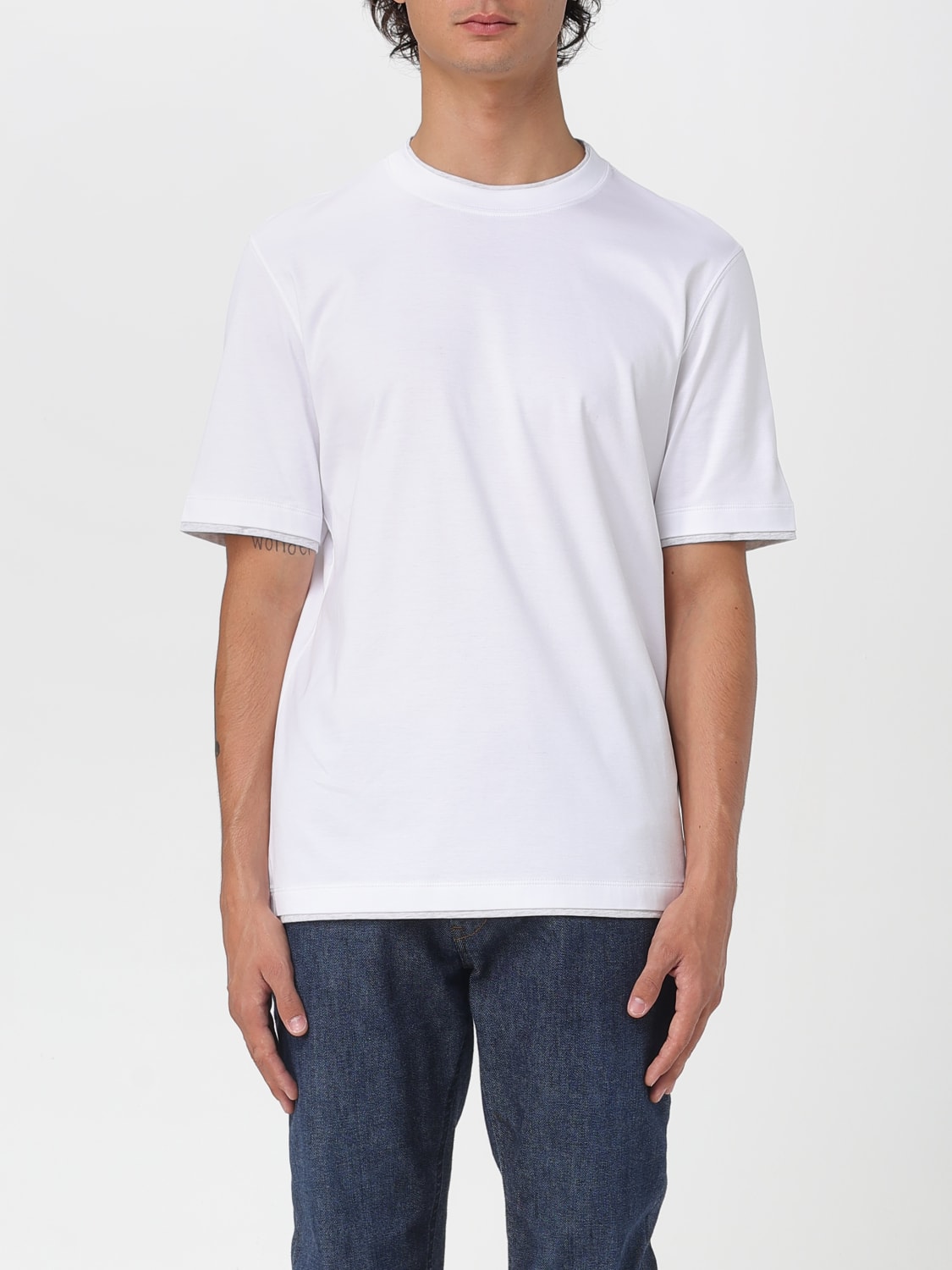 BRUNELLO CUCINELLI T-SHIRT: T-shirt men Brunello Cucinelli, White - Img 1