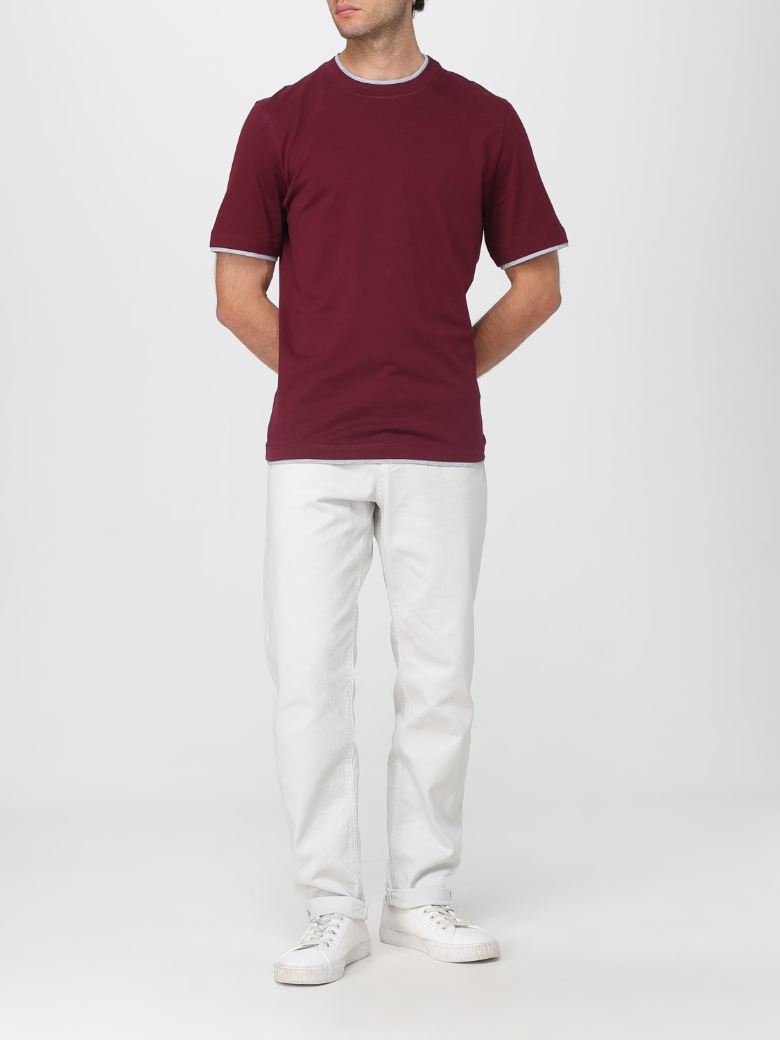 BRUNELLO CUCINELLI T-SHIRT: T-shirt men Brunello Cucinelli, Red - Img 2