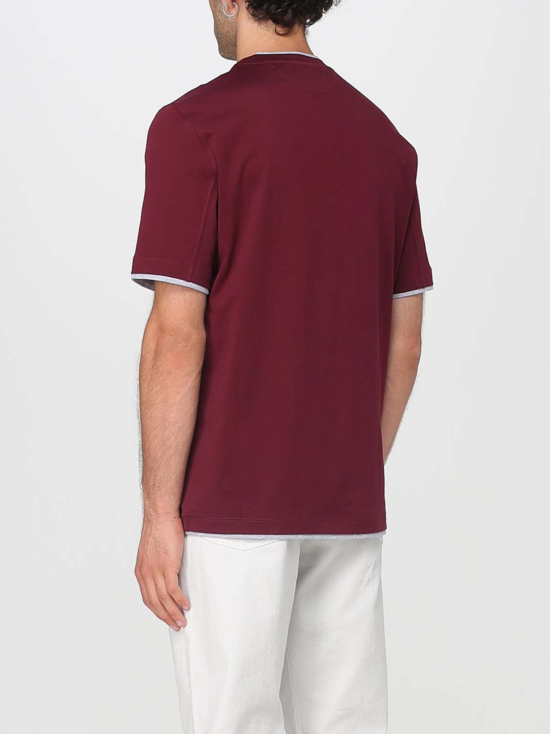 BRUNELLO CUCINELLI T-SHIRT: T-shirt men Brunello Cucinelli, Red - Img 3