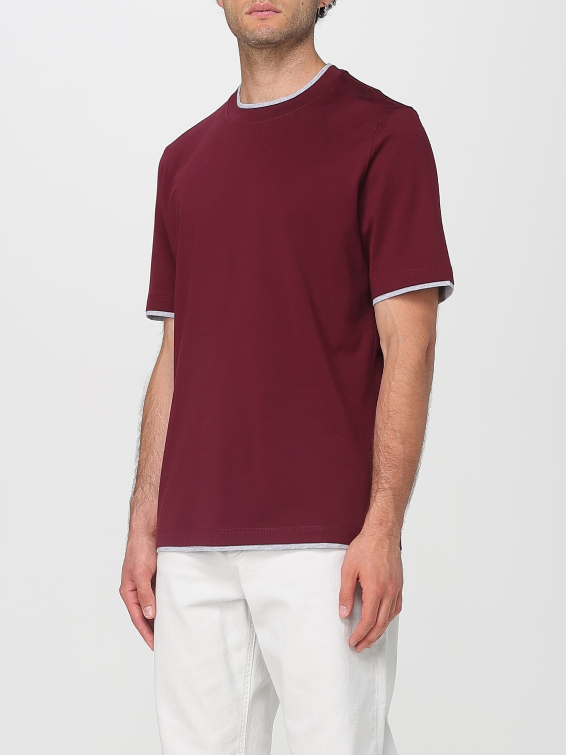 BRUNELLO CUCINELLI T-SHIRT: T-shirt men Brunello Cucinelli, Red - Img 4