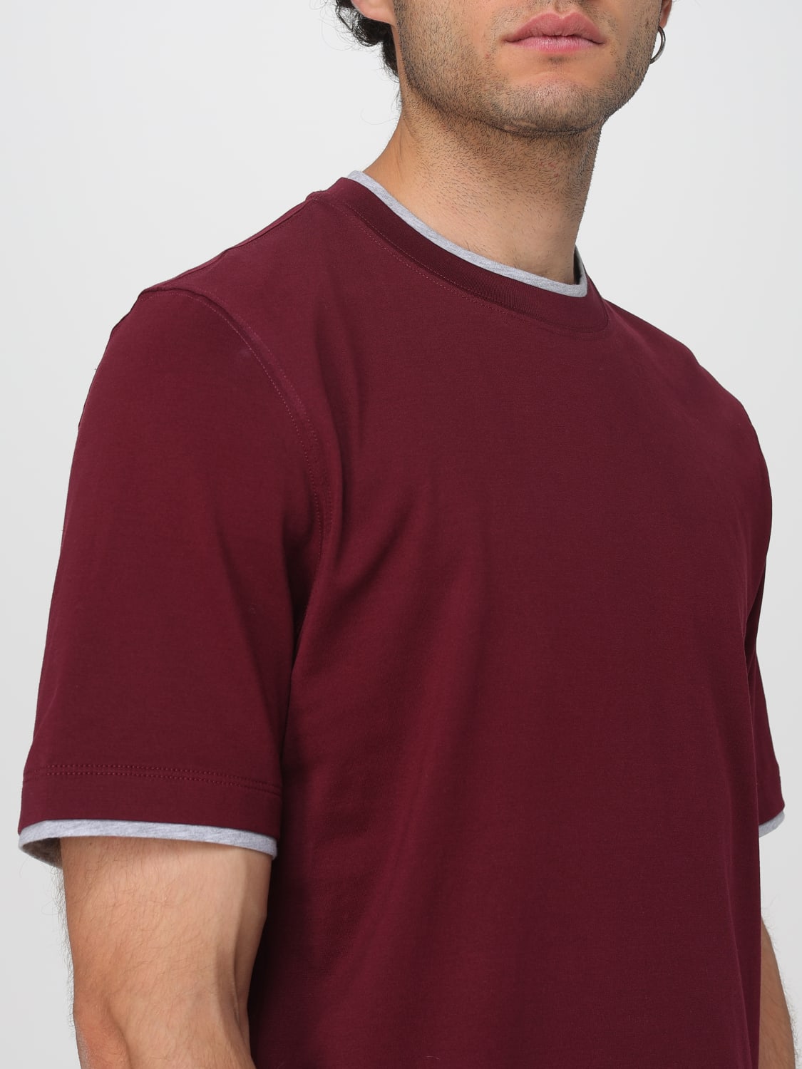 BRUNELLO CUCINELLI T-SHIRT: T-shirt men Brunello Cucinelli, Red - Img 5