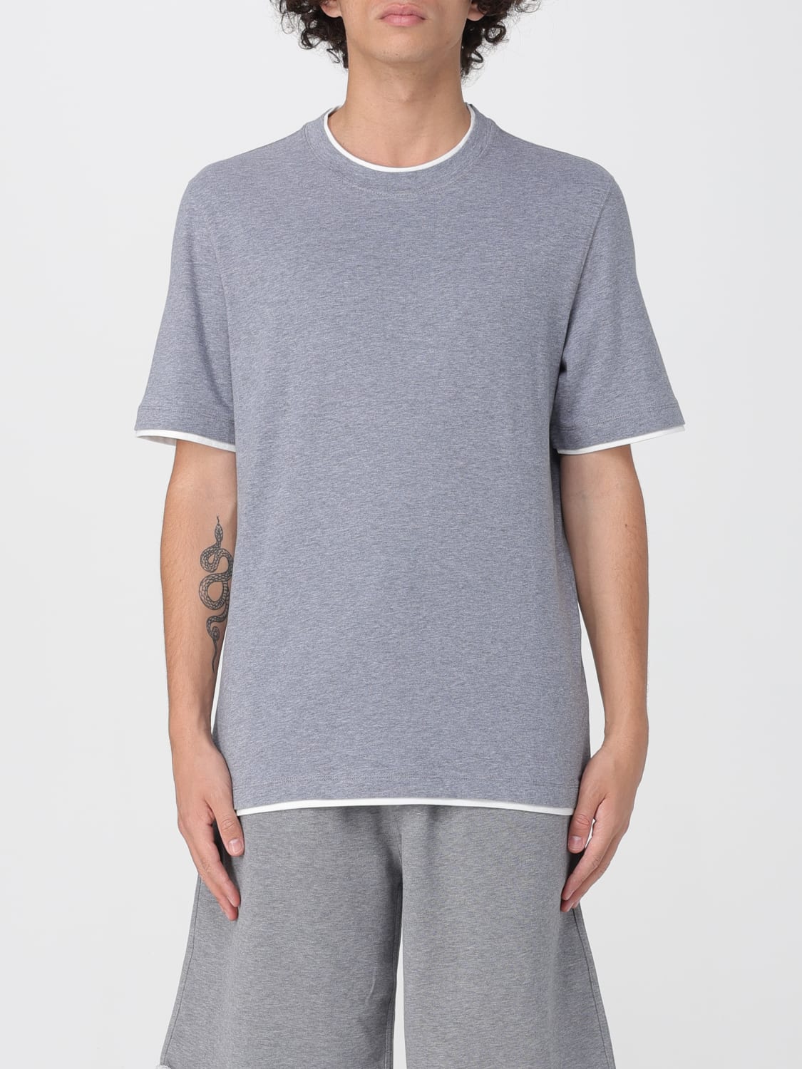 BRUNELLO CUCINELLI T-SHIRT: T-shirt men Brunello Cucinelli, Grey - Img 1