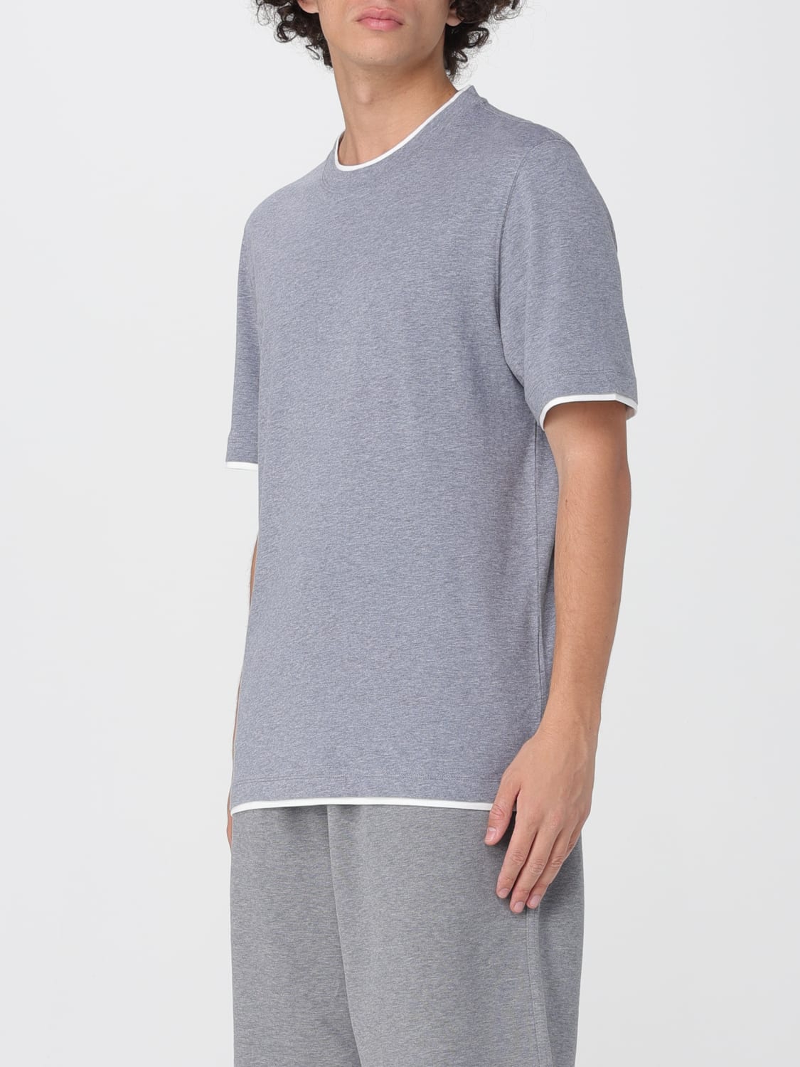 BRUNELLO CUCINELLI T-SHIRT: T-shirt men Brunello Cucinelli, Grey - Img 4