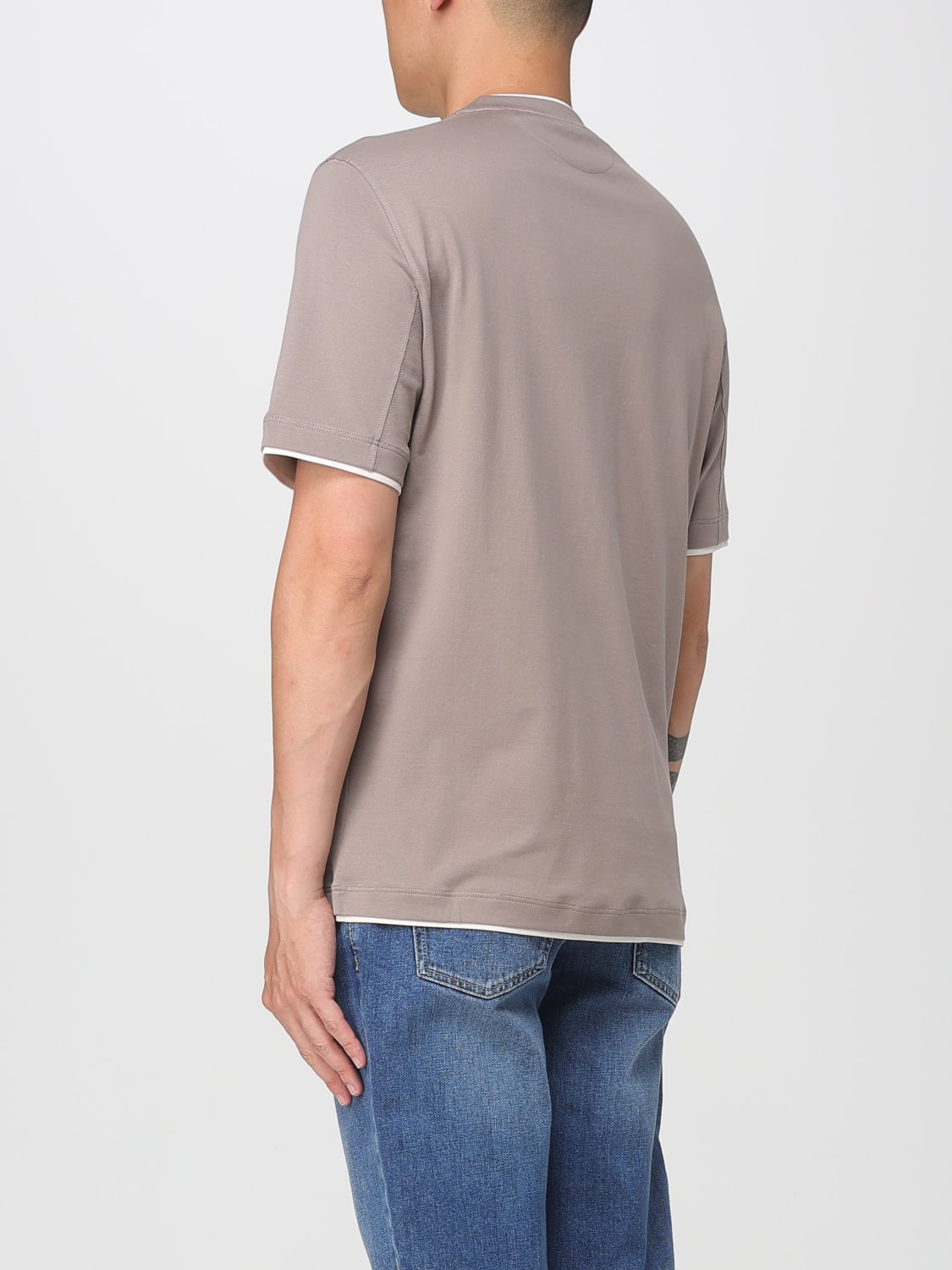 BRUNELLO CUCINELLI T-SHIRT: T-shirt men Brunello Cucinelli, Mud - Img 3