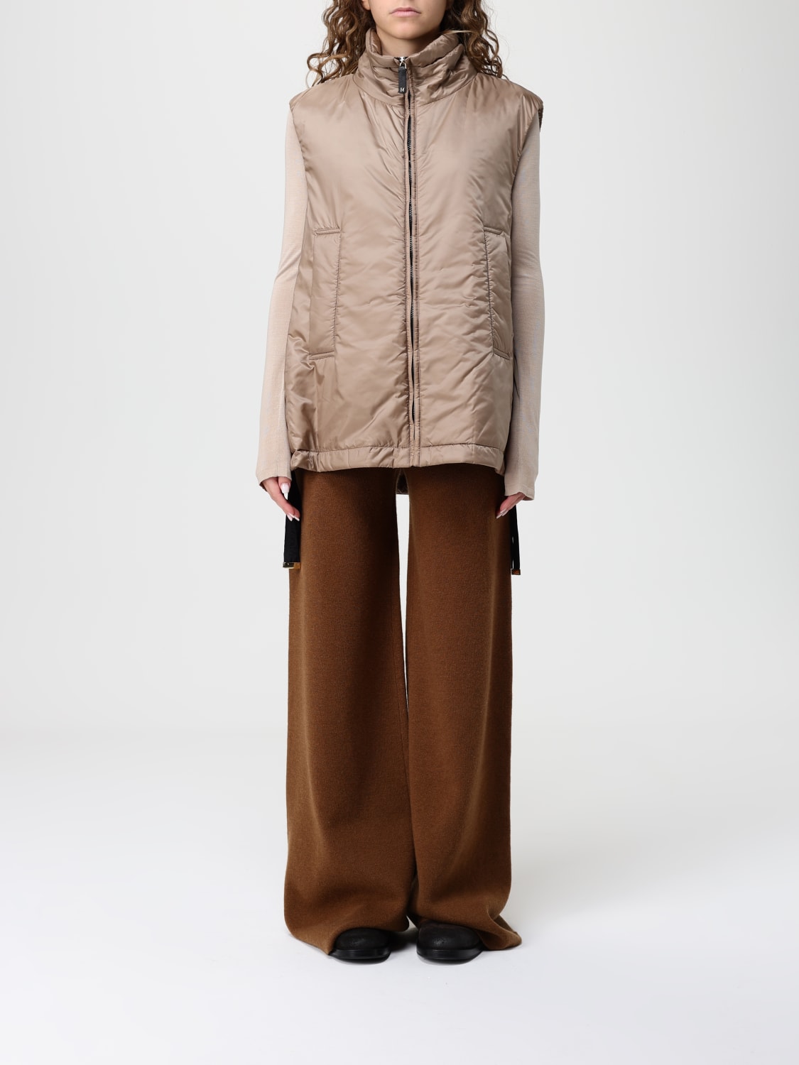 MAX MARA THE CUBE GILET: Veste femme Max Mara The Cube, Miel - Img 1