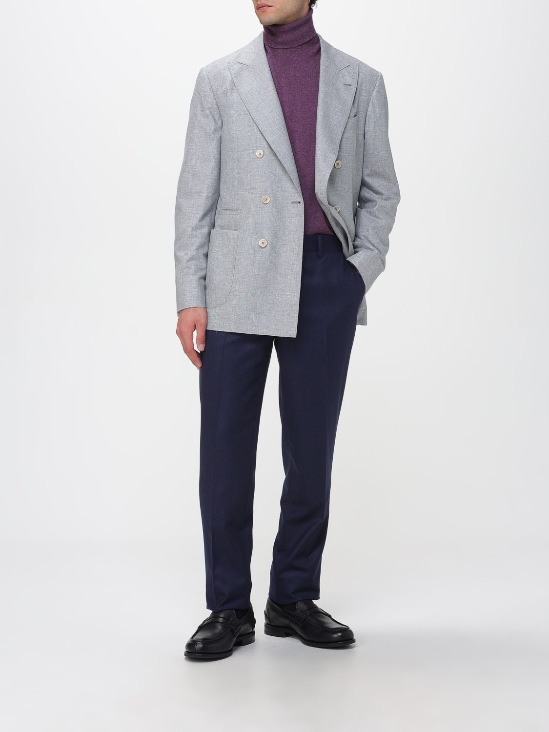 BRUNELLO CUCINELLI SWEATER: Sweater men Brunello Cucinelli, Violet - Img 2