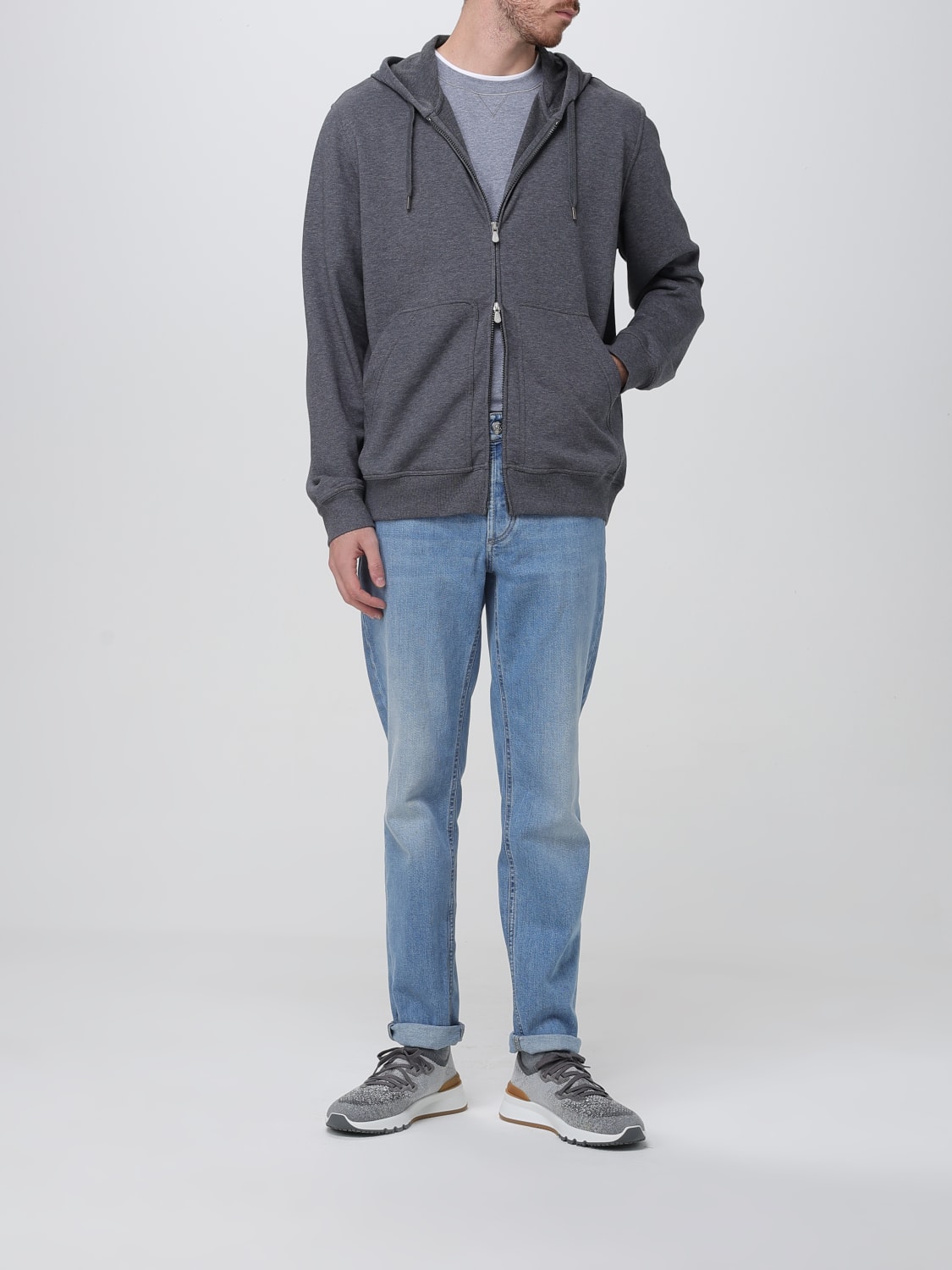 BRUNELLO CUCINELLI SWEATSHIRT: Sweatshirt men Brunello Cucinelli, Charcoal - Img 2