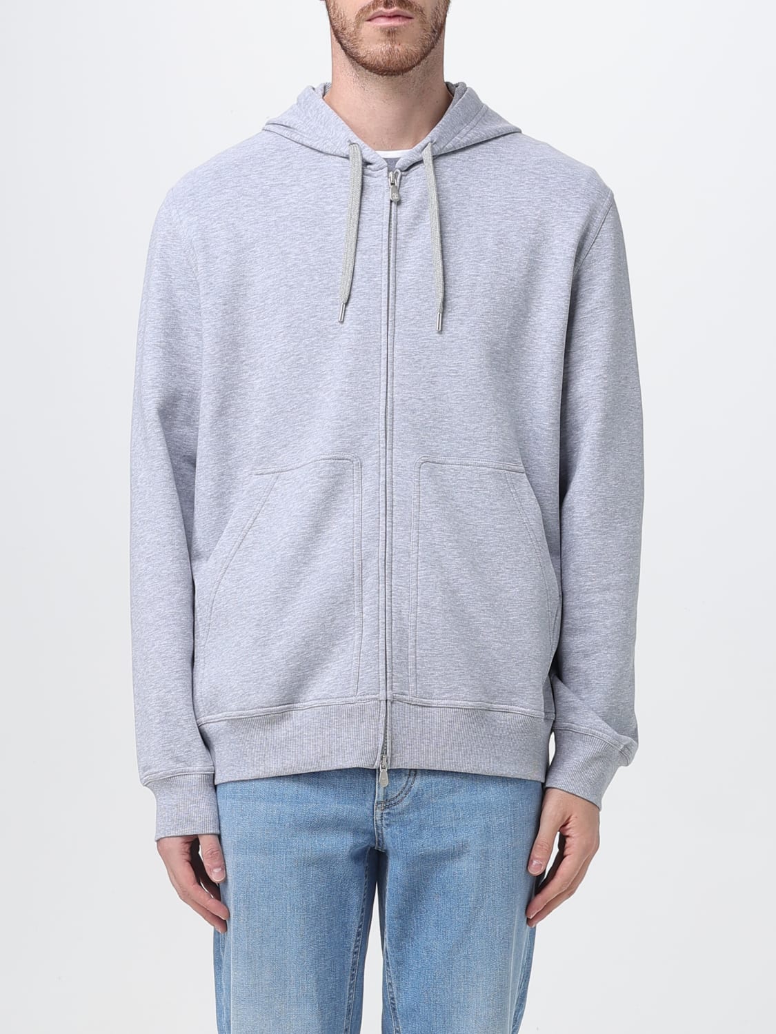 BRUNELLO CUCINELLI SWEATSHIRT: Sweatshirt men Brunello Cucinelli, Grey 1 - Img 1