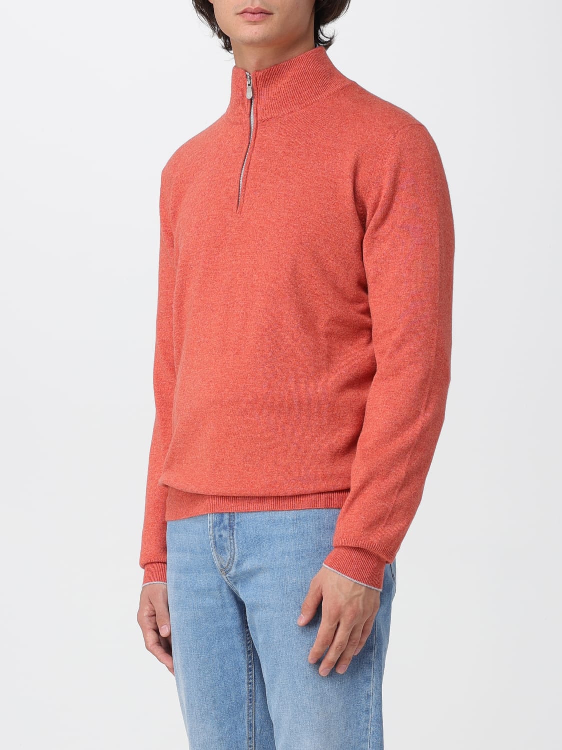 BRUNELLO CUCINELLI SWEATER: Sweater men Brunello Cucinelli, Orange - Img 4