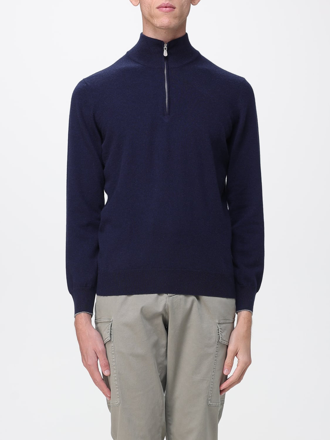 BRUNELLO CUCINELLI SWEATER: Sweater men Brunello Cucinelli, Blue - Img 1