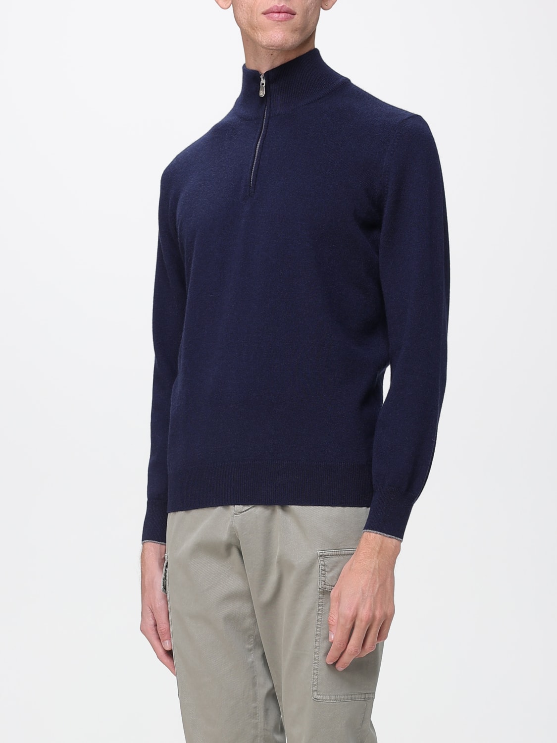 BRUNELLO CUCINELLI SWEATER: Sweater men Brunello Cucinelli, Blue - Img 4