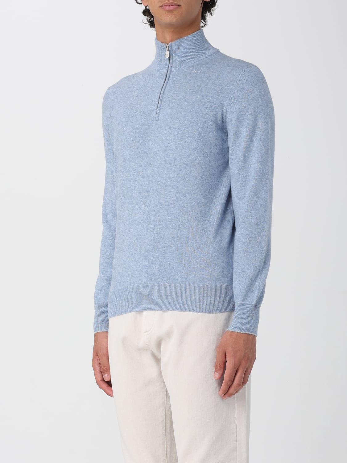 BRUNELLO CUCINELLI SWEATER: Sweater men Brunello Cucinelli, Gnawed Blue - Img 4