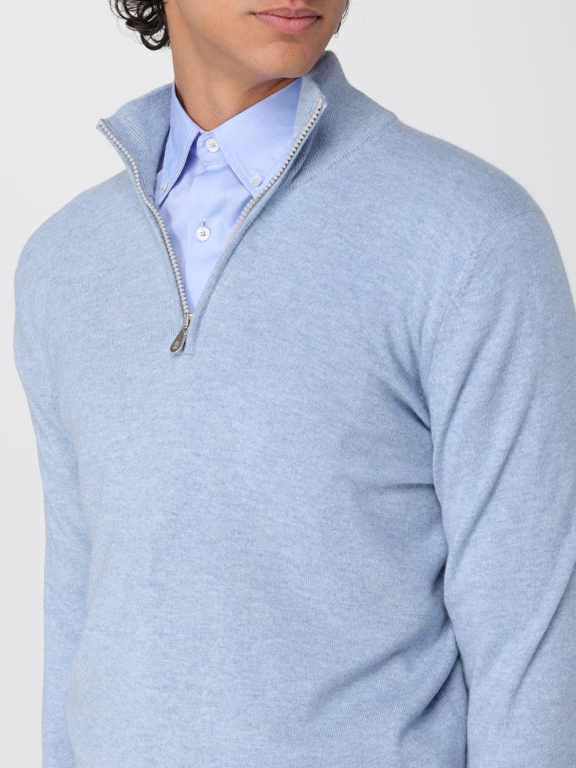 BRUNELLO CUCINELLI SWEATER: Sweater men Brunello Cucinelli, Gnawed Blue - Img 5