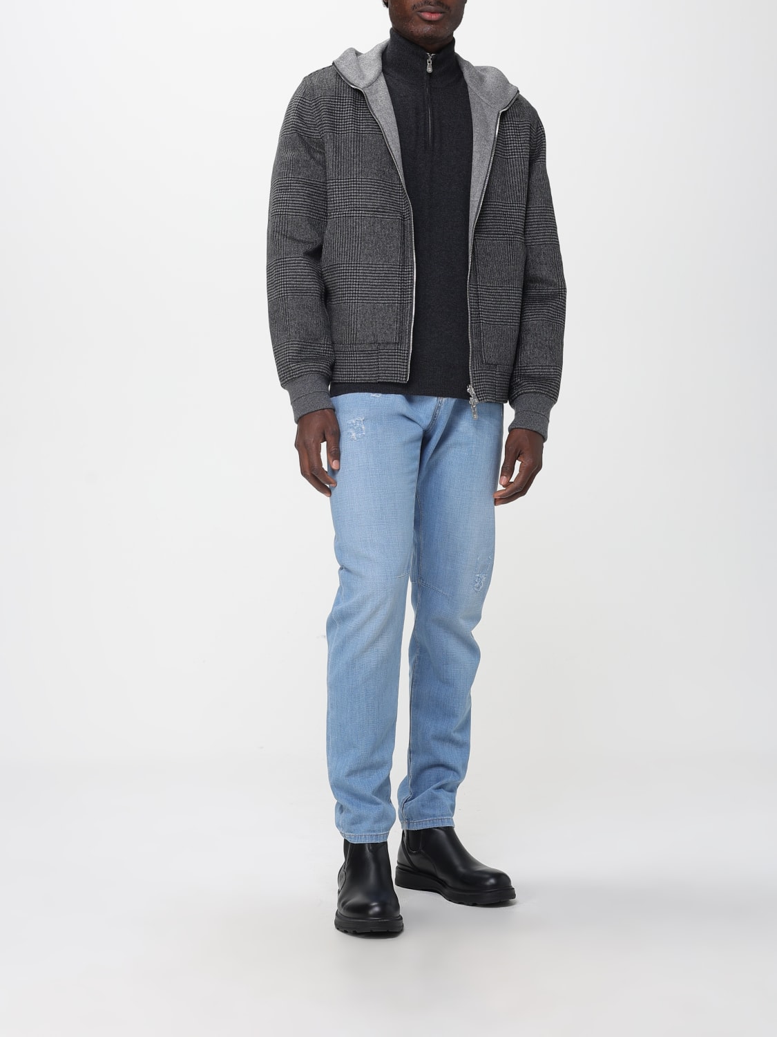 BRUNELLO CUCINELLI PULLOVER: Pullover herren Brunello Cucinelli, Grau - Img 2