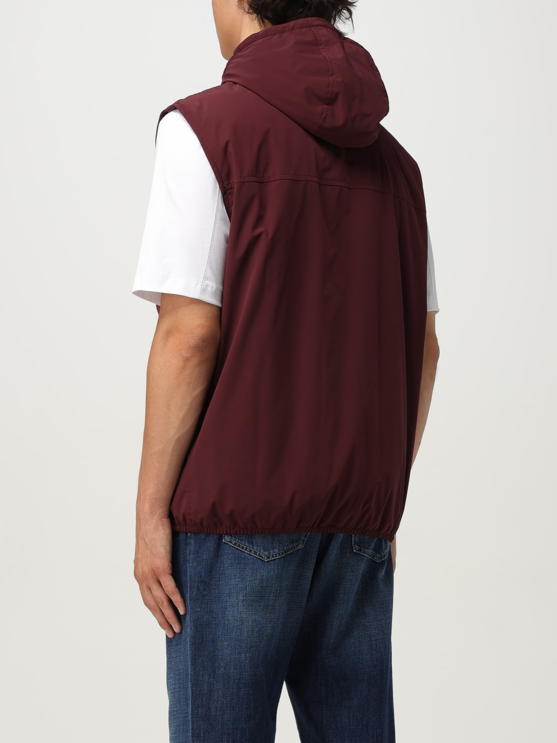 BRUNELLO CUCINELLI WESTE: Jacke herren Brunello Cucinelli, Burgunderrot - Img 3