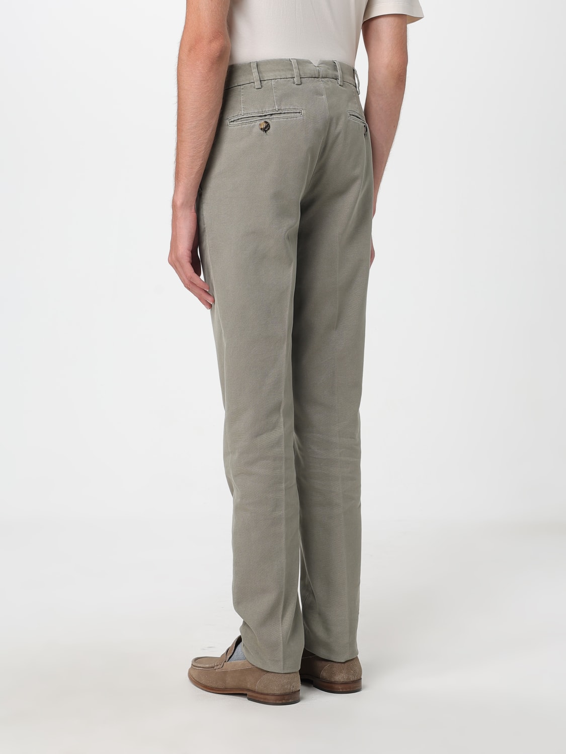 BRUNELLO CUCINELLI БРЮКИ: Брюки Мужское Brunello Cucinelli, Зеленый - Img 3