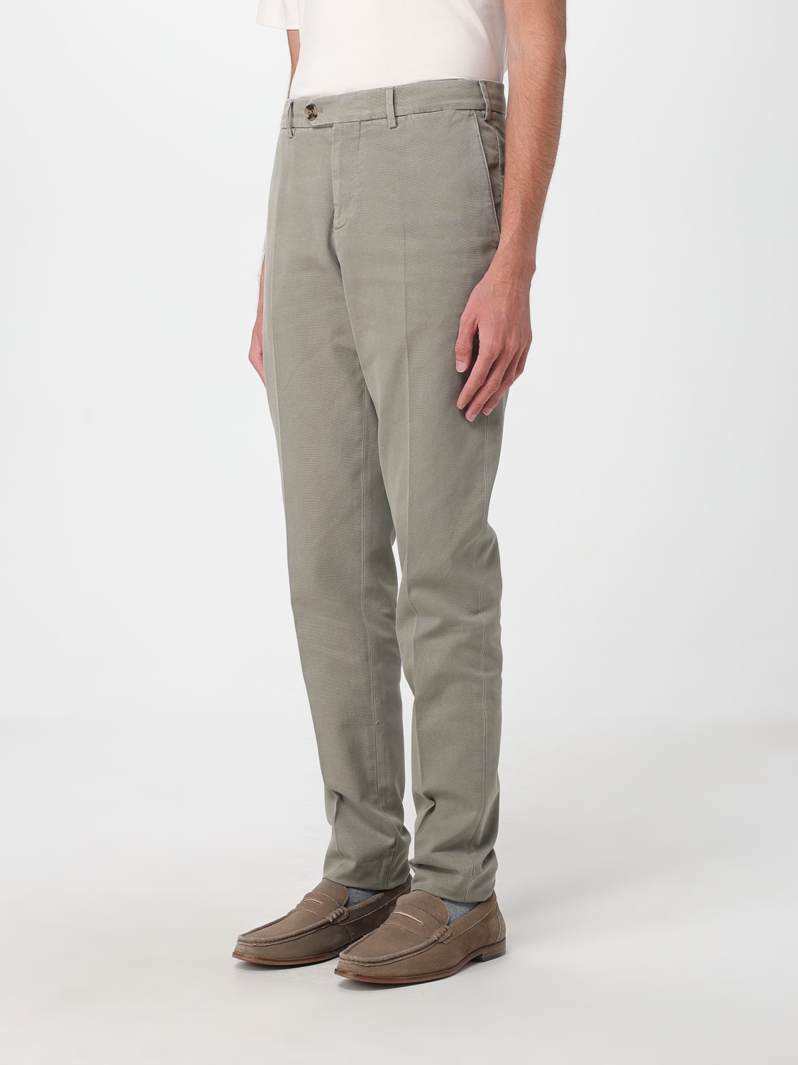 BRUNELLO CUCINELLI БРЮКИ: Брюки Мужское Brunello Cucinelli, Зеленый - Img 4