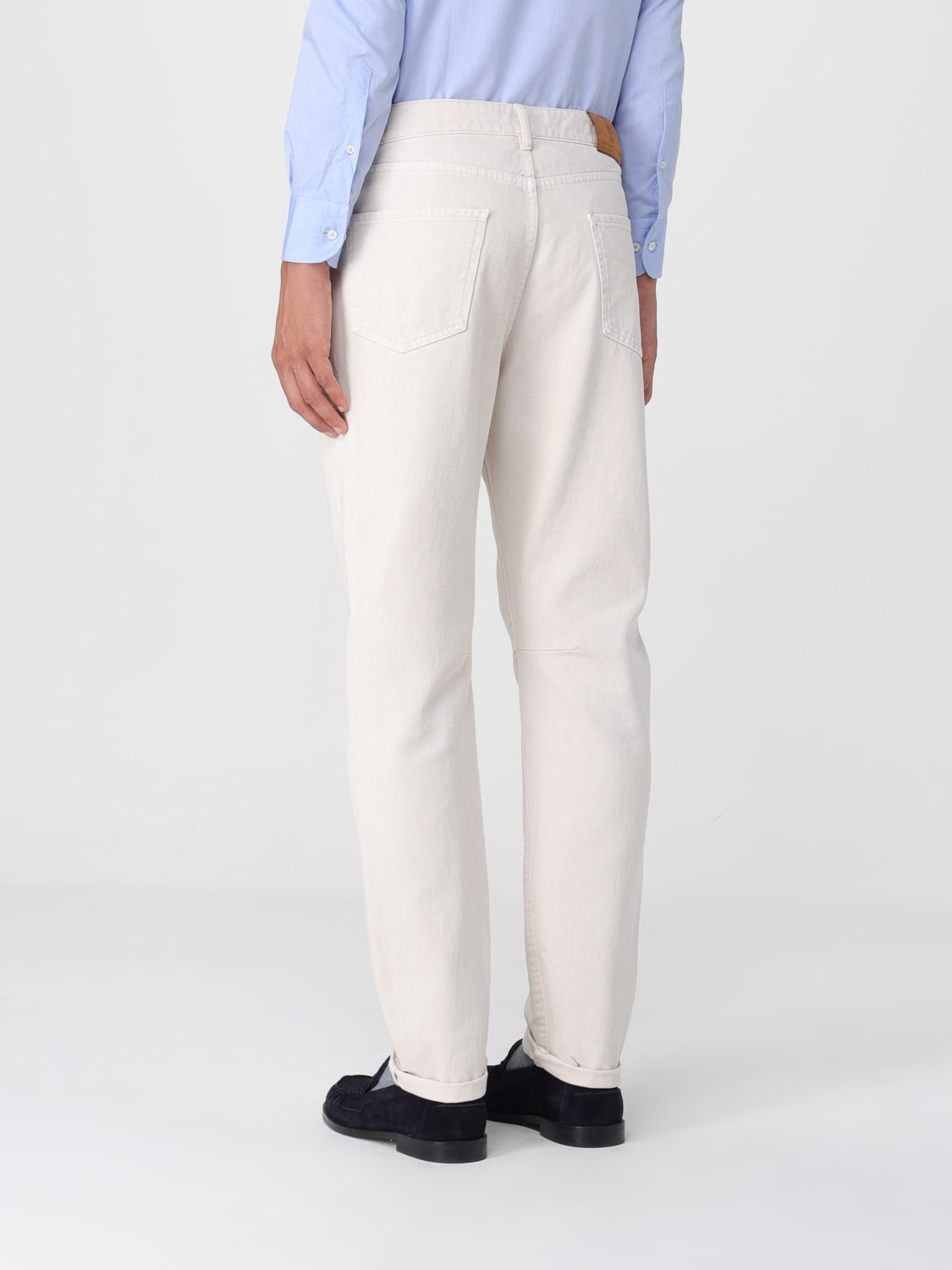 BRUNELLO CUCINELLI JEANS: Jeans men Brunello Cucinelli, Yellow Cream - Img 3