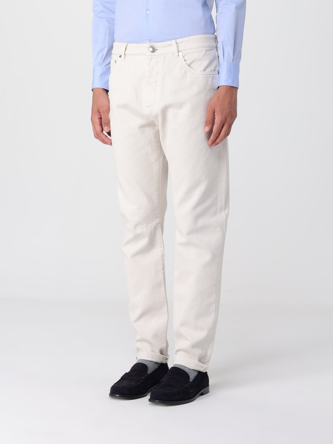 BRUNELLO CUCINELLI JEANS: Jeans men Brunello Cucinelli, Yellow Cream - Img 4