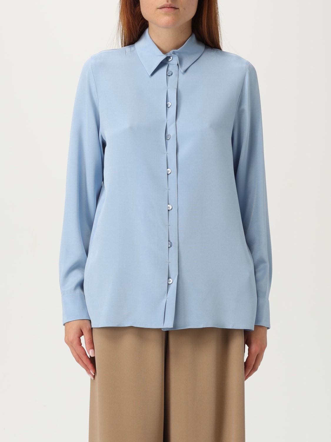 MAX MARA CAMISA: Camisa mujer Max Mara, Azul Oscuro - Img 1