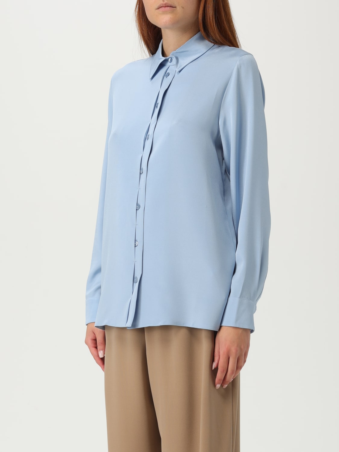 MAX MARA CAMISA: Camisa mujer Max Mara, Azul Oscuro - Img 4