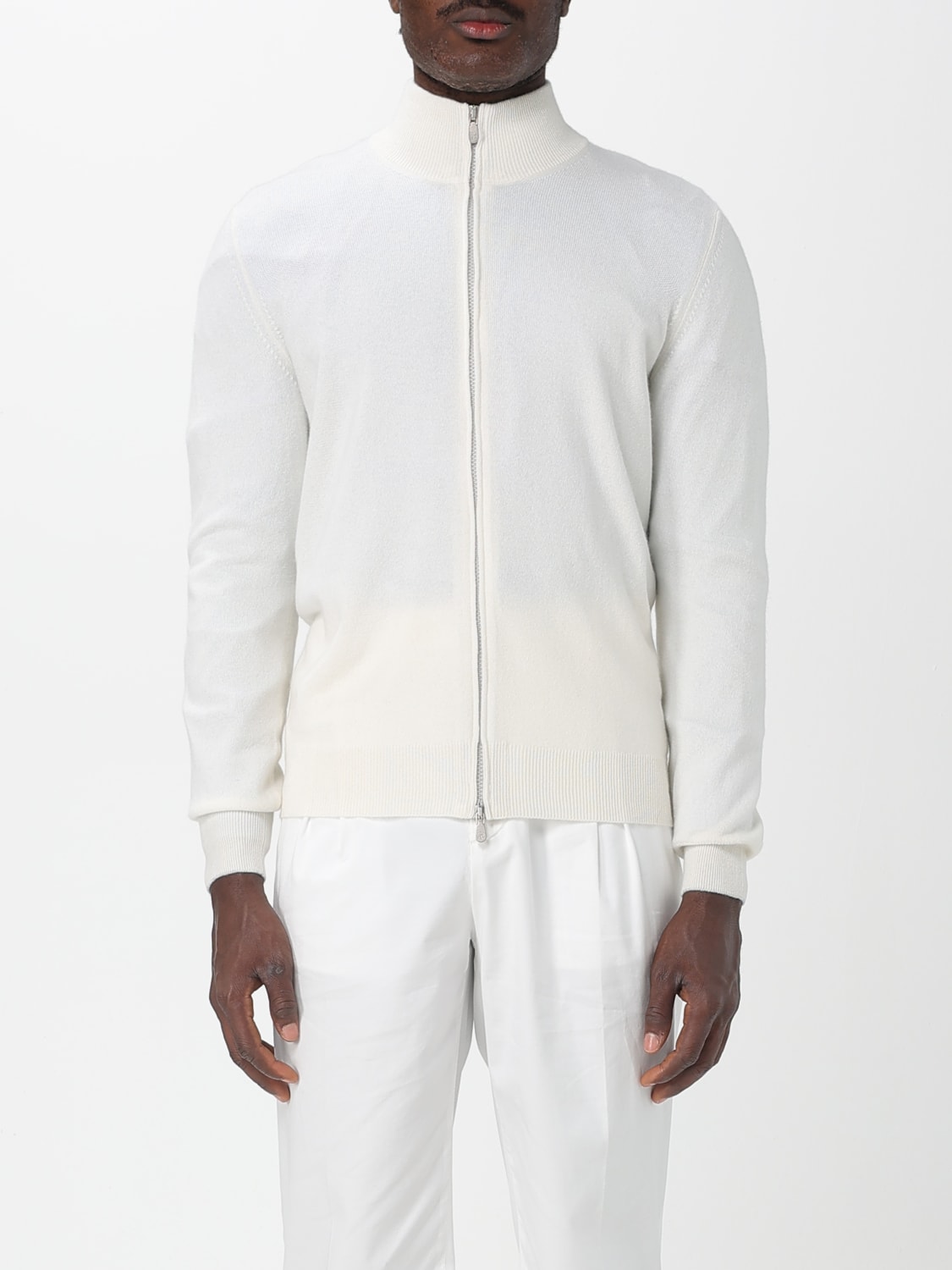 BRUNELLO CUCINELLI PULL: Cardigan homme Brunello Cucinelli, Blanc - Img 1