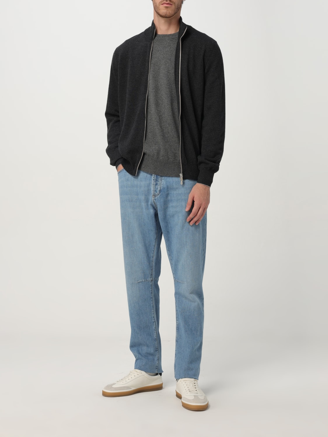 BRUNELLO CUCINELLI SWEATER: Cardigan men Brunello Cucinelli, Grey - Img 2