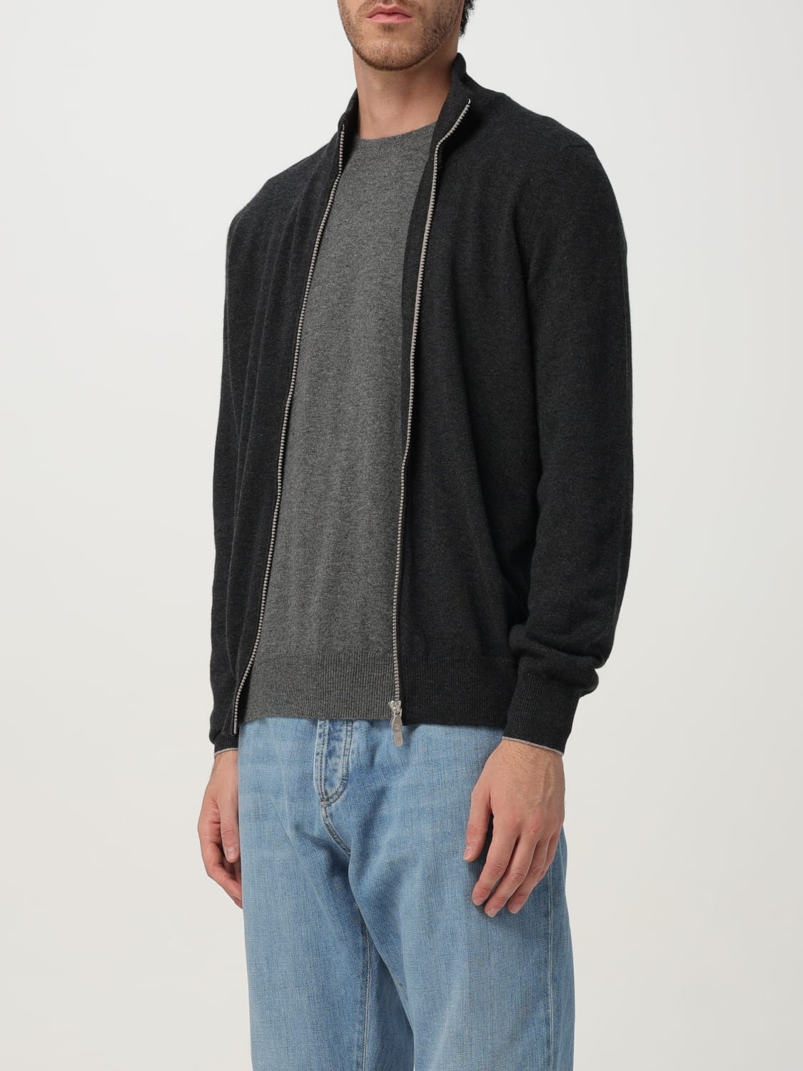 BRUNELLO CUCINELLI SWEATER: Cardigan men Brunello Cucinelli, Grey - Img 4