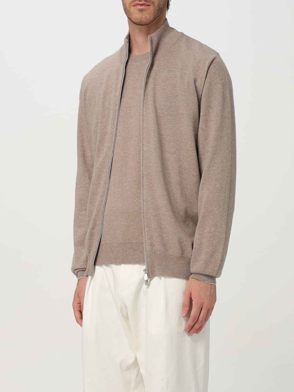 BRUNELLO CUCINELLI SWEATER: Cardigan men Brunello Cucinelli, Beige - Img 4