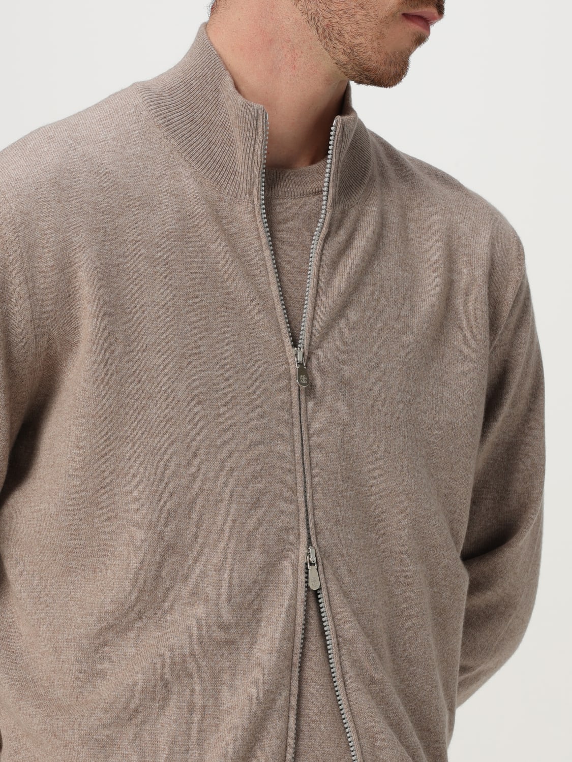 BRUNELLO CUCINELLI SWEATER: Cardigan men Brunello Cucinelli, Beige - Img 5