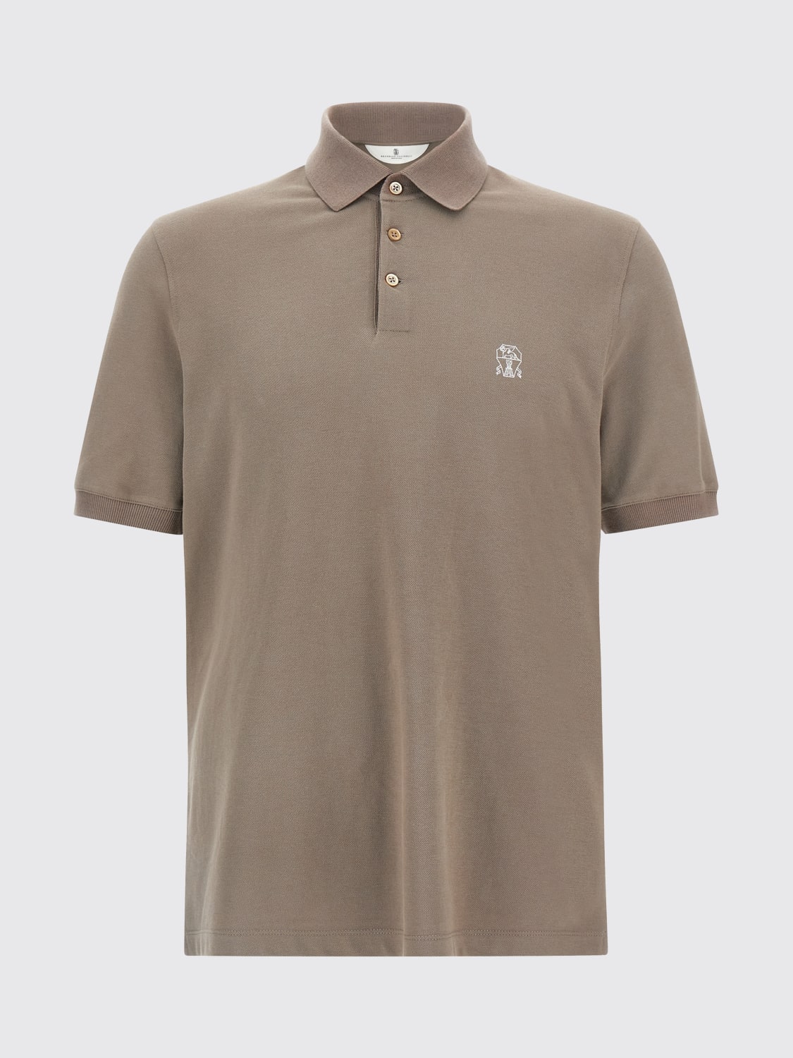 BRUNELLO CUCINELLI POLO SHIRT: Polo shirt men Brunello Cucinelli, Beige - Img 1