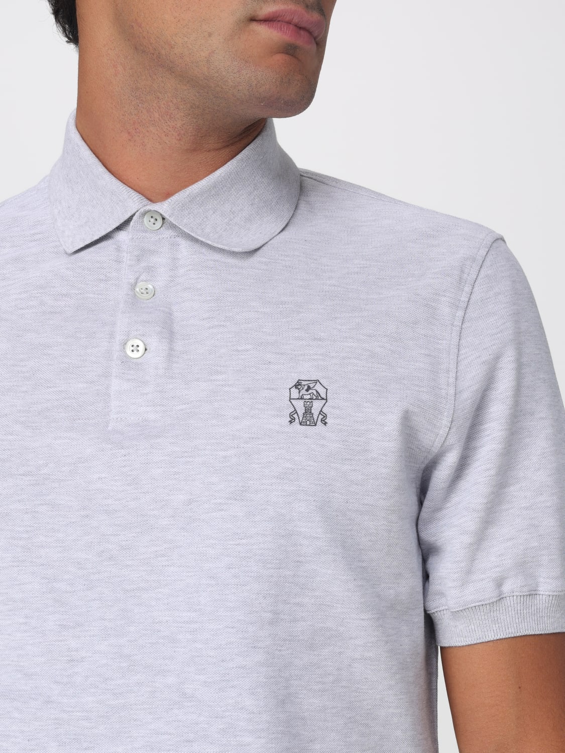 BRUNELLO CUCINELLI POLO: Polo hombre Brunello Cucinelli, Gris 1 - Img 5